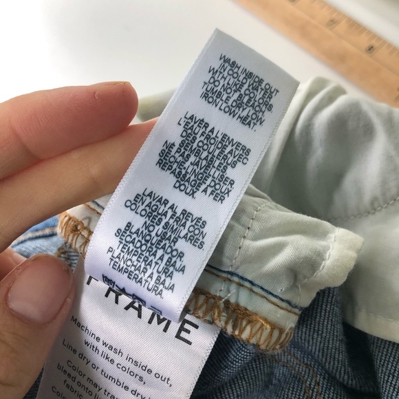 FRAME Women’s Mid Wash 9 inches Rise Frayed Hem Distressed Jeans Size 28 - Picture 9 of 15